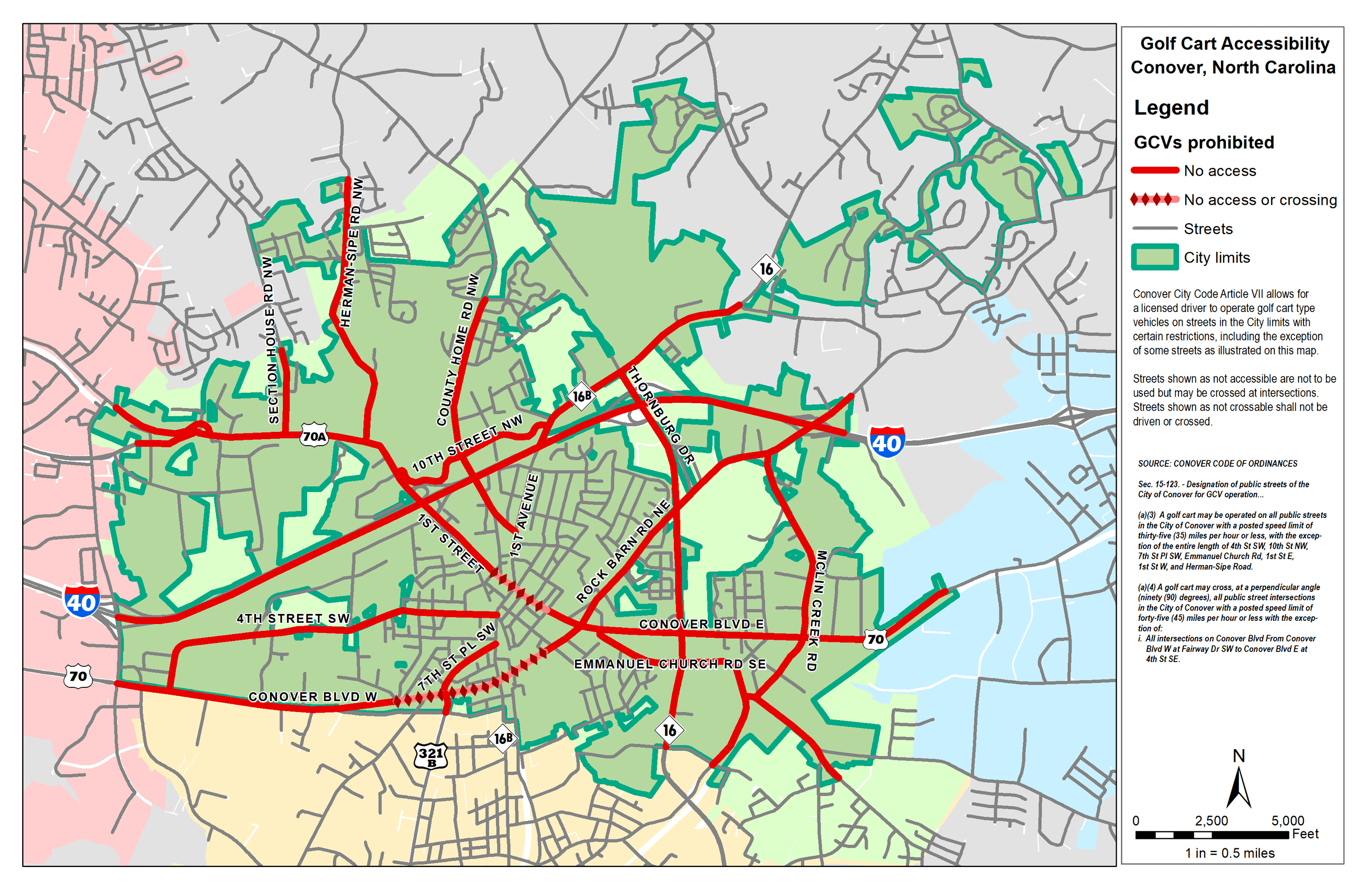 Golf Cart Street Map